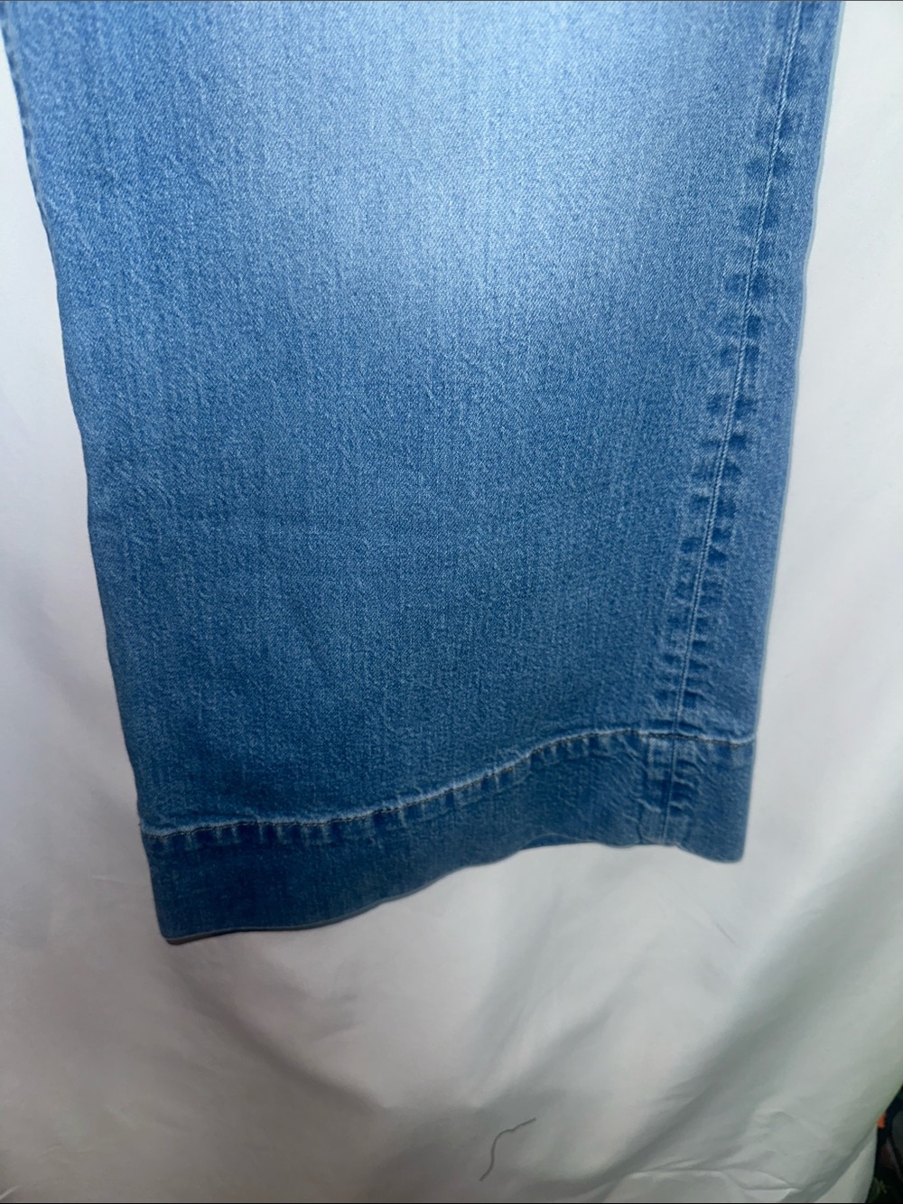 J. Crew Blue Wide-Leg Women's Jeans with Front Patch Pockets - Picture 4 of 7